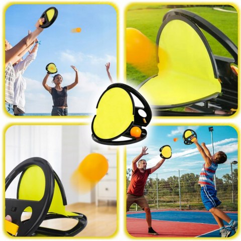 Woopie WOOPIE Catch Ball Gra Zręcznościowa Rzucaj Łap Paletka+ 2 Piłki Woopie WOOPIE Catch Ball Gra Zręcznościowa Rzucaj Łap Paletka+ 2 Piłki