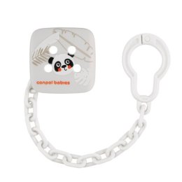 CANPOL 2/439 Łańcuszek do smoczka uspokajającego BabiesBoo white