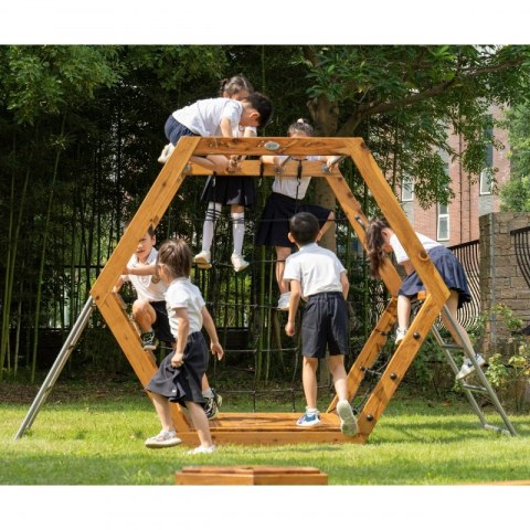 Classic World EDU CLASSIC WORLD EDU Drewniany Plac Zabaw XXL Zestaw do Wspinaczki Heksagonalny Classic World EDU CLASSIC WORLD EDU Drewniany Plac Zabaw XXL Zestaw do Wspinaczki Heksagonalny