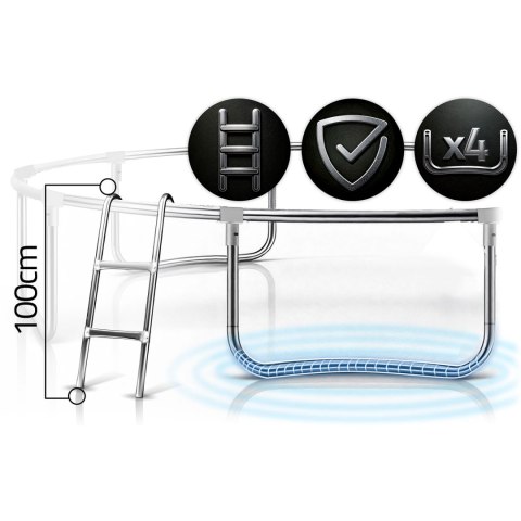 Neo-Sport Trampolina ogrodowa 13ft/404cm z siatką wewnętrzną i drabinką Neo-Sport Neo-Sport Trampolina ogrodowa 13ft/404cm z siatką wewnętrzną i drabinką Neo-Sport