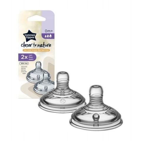 TOMMEE TIPPEE TTP424584 Smoczki du butelek CTN VARI FLOW 0+ 2pak TOMMEE TIPPEE TTP424584 Smoczki du butelek CTN VARI FLOW 0+ 2pak
