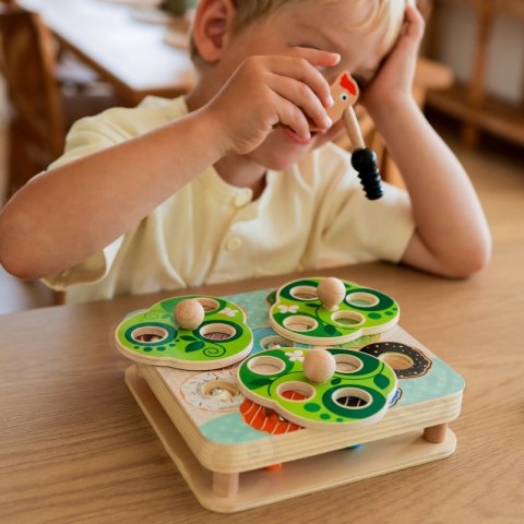 Tooky Toy TOOKY TOY Drewniana Gra Zręcznościowa 2w1 Wyciągnij Robaczki dla Dzieci Tooky Toy TOOKY TOY Drewniana Gra Zręcznościowa 2w1 Wyciągnij Robaczki dla Dzieci