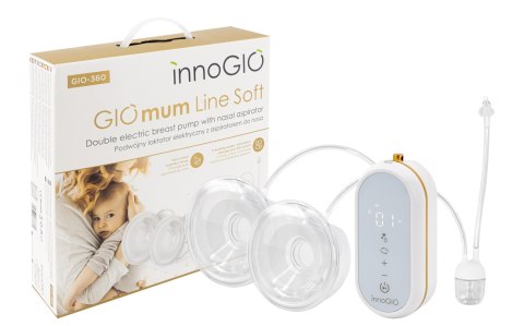 INNOGIO GIO-360 Podwójny laktator elektroniczny z aspiratorem GIOmum Line Soft + GIO-349 woreczki na pokarm GRATIS INNOGIO GIO-360 Podwójny laktator elektroniczny z aspiratorem GIOmum Line Soft + GIO-349 woreczki na pokarm GRATIS