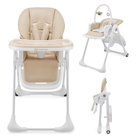 KINDERKRAFT Krzesełko do karmienia TUMMIE beige KINDERKRAFT Krzesełko do karmienia TUMMIE beige