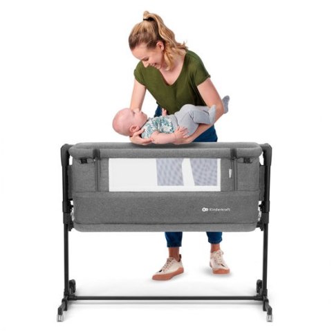 KINDERKRAFT Łóżeczko dostawne Neste Grow Dark Grey KINDERKRAFT Łóżeczko dostawne Neste Grow Dark Grey