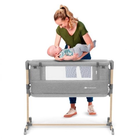 KINDERKRAFT Łóżeczko dostawne Neste Grow Light Grey Full Wood KINDERKRAFT Łóżeczko dostawne Neste Grow Light Grey Full Wood