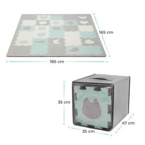 KINDERKRAFT Mata piankowa puzzle LUNO mint KINDERKRAFT Mata piankowa puzzle LUNO mint