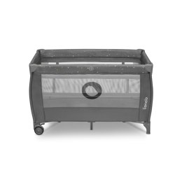 LIONELO Łóżeczko turystyczne dwupoziomowe Stefi Plus Grey Multicolor