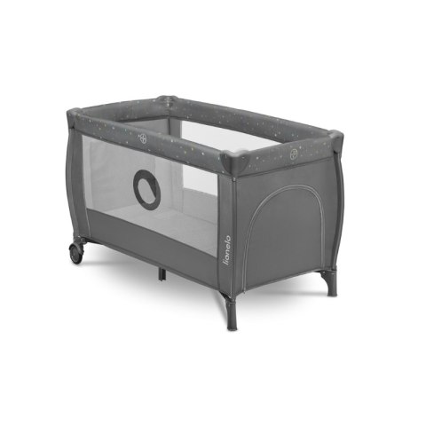LIONELO Łóżeczko turystyczne dwupoziomowe Stefi Plus Grey Multicolor LIONELO Łóżeczko turystyczne dwupoziomowe Stefi Plus Grey Multicolor