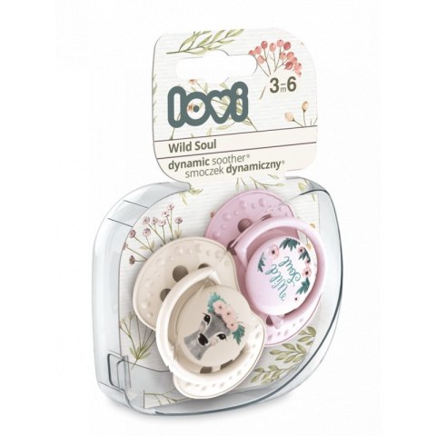 LOVI 22/883 Smoczek silikonowy dynamiczny 3-6m 2 szt Wild Soul Girl LOVI 22/883 Smoczek silikonowy dynamiczny 3-6m 2 szt Wild Soul Girl