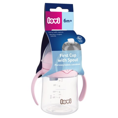 LOVI 35/353 Pierwszy kubek z ustnikiem 150ml. pink LOVI 35/353 Pierwszy kubek z ustnikiem 150ml. pink